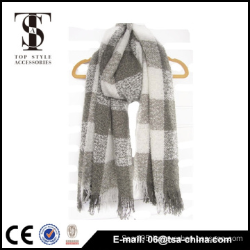 2016 loop yarn dyed warm thick 100% polyester scarf winter shawl